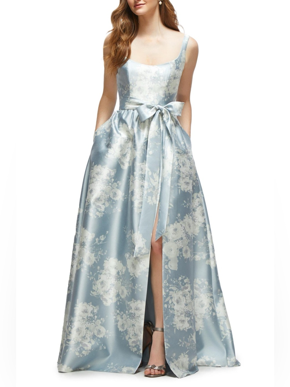 Dessy Collection Floral Satin Twill Gown Seraphina Floral Size 12R